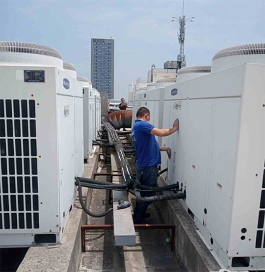 高明中央空调制热和不制冷系统维修方法